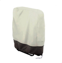 Folding Garden Chair Cover - Oxford Tarpaulin For Hanging Relaxing Chair, Windproof, Dustproof, Beige And Brown - thumbnail 1