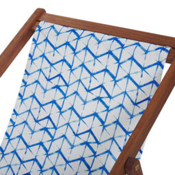 Beliani Set Of 2 Sun Lounger Replacement Fabrics Anzio/avellino 113 X 44 Cm Blue - thumbnail 4