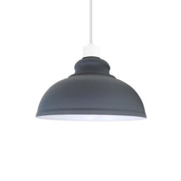 Grey Light Shade Ceiling, Cone Metal Lampshades For Ceiling Lights, Industrial Easy Fit Pendant Lamp Shades(29Cm) - thumbnail 1