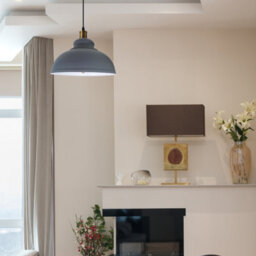 Grey Light Shade Ceiling, Cone Metal Lampshades For Ceiling Lights, Industrial Easy Fit Pendant Lamp Shades(29Cm) - thumbnail 3