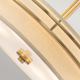 Luminosa Lighting Elstead Quoizel Gotham Cylindrical Pendant Ceiling Light Brushed Brass - thumbnail 5