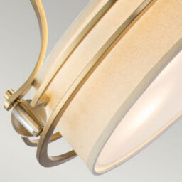 Luminosa Lighting Elstead Quoizel Gotham Cylindrical Pendant Ceiling Light Brushed Brass - thumbnail 4