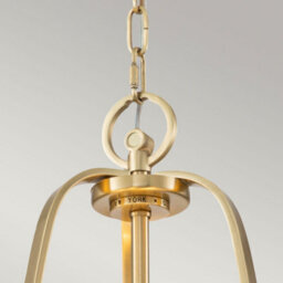 Luminosa Lighting Elstead Quoizel Gotham Cylindrical Pendant Ceiling Light Brushed Brass - thumbnail 3