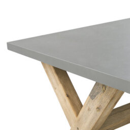 Beliani Garden Dining Set With Benches 6 Seater Olbia Concrete Grey - thumbnail 8
