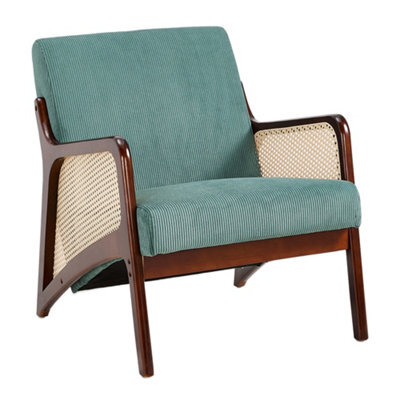 Darphe Green Modern Corduroy Upholstered Accent Armchair - image 1