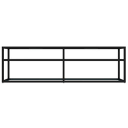 Berkfield Tv Cabinet White Marble 140X40X40.5 Cm Tempered Glass - thumbnail 3