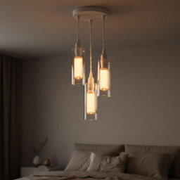 Industrial Loft Style White 3 Way Pendant Light Fixtures For Kitchen, Living Room, Dining Room - thumbnail 2