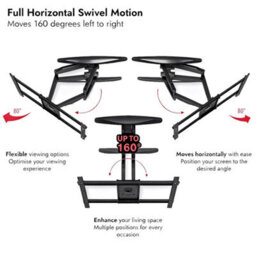 40-85 Inch Tilt Swivel Tv Wall Bracket Ultra Strong Hdtv Mount - thumbnail 3