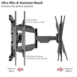 40-85 Inch Tilt Swivel Tv Wall Bracket Ultra Strong Hdtv Mount - thumbnail 5