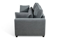 Convertible 3 Seater Sofa Bed For Living Room Alfie - Plush Woven Grey Chenille - Room Delivery - thumbnail 4