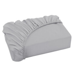 Ameha Plain Dyed Silver Fitted Sheet 30Cm Extra Deep Pocket Soft Touch Easy Care Durable Bed Fitted Sheets Single, 91X190 Cm - thumbnail 1