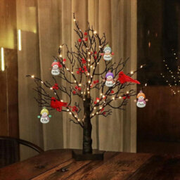 Birch  Tree With Lights And Birds Battery Operated Warm Led 60 Led Pre Lit Christmas Tree - thumbnail 7
