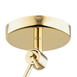 Luminosa Lighting Luminosa Zakyntos Plus Cylindrical Pendant Ceiling Light Black, Brass Steel - thumbnail 5