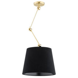Luminosa Lighting Luminosa Zakyntos Plus Cylindrical Pendant Ceiling Light Black, Brass Steel - thumbnail 2