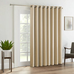 Ameha Cream Plain Thermal Insulated Blackout 230Gsm Eyelet Curtain For Energy Saving Single Panel 66''x84'' Uk Home Decor - thumbnail 8