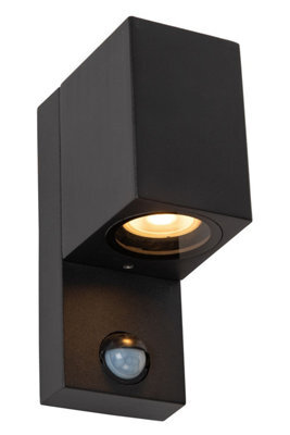 Lucide Zaro Ir - Wall Spotlight Outdoor - 1Xgu10 - Ip65 - Black - image 1
