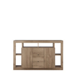 FurniComp LTD Furnicomp Viola 2 Door 3 Drawer Mercure Oak Sideboard - thumbnail 2