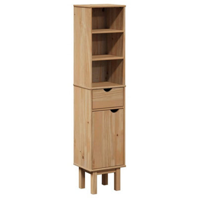 Berkfield Rustic Bathroom Cabinet Otta 35X30X159 Cm Solid Wood Pine