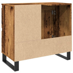 Berkfield Bathroom Sink Cabinet Old Wood 65X33X60 Cm Engineered Wood - thumbnail 6