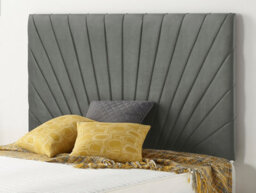 "Somnior Beds Platinum Divan Bed Base With 30"" Headboard - Linen Fabric, Grey, 6Ft Super King" - thumbnail 2