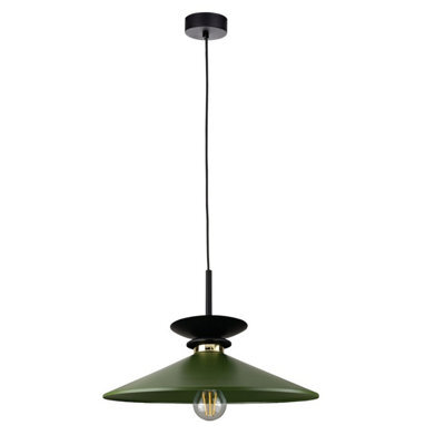 Luminosa Lighting Luminosa Velutto Dome Pendant Ceiling Light Green 1X E27 - image 1
