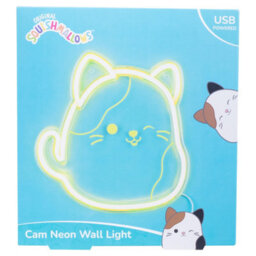 Fizz Creations Squishmallows Cam The Cat Usb Neon Wall Light Yellow Led - thumbnail 5