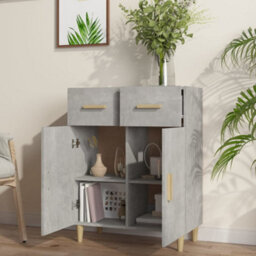 Berkfield Classic Sideboard Concrete Grey 69.5X34X90 Cm Engineered Wood - thumbnail 6