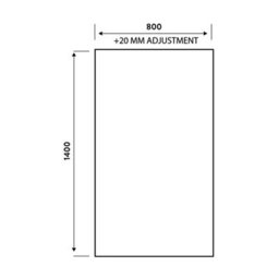 FNX Bathrooms Waterproof 600mm Vanity Unit With Single Ended Bath, Gloss White Front Panel, Matt Black Screen, Bath & Slotted Basin Waste - thumbnail 9