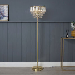 Inlight Sobra Satin Brass Effect 3 Lights Led Floor Lamp