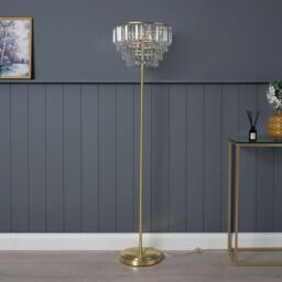 Inlight Sobra Satin Brass Effect 3 Lights Led Floor Lamp - thumbnail 7