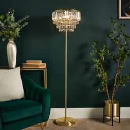 Inlight Sobra Satin Brass Effect 3 Lights Led Floor Lamp - thumbnail 4
