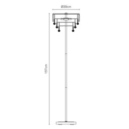 Inlight Sobra Satin Brass Effect 3 Lights Led Floor Lamp - thumbnail 9