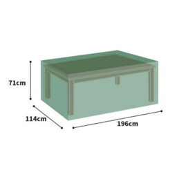 Bosmere All-Weather Rectangular Table Cover 8 Seat Green L196 W114 H71Cm Waterproof Heavy Duty 6 Year Guarantee - thumbnail 2