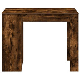 Berkfield Desk With Drawer And Shelf Smoked Oak 102X62X77.5 Cm Engineered Wood - thumbnail 4