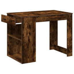 Berkfield Desk With Drawer And Shelf Smoked Oak 102X62X77.5 Cm Engineered Wood - thumbnail 5