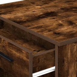 Berkfield Desk With Drawer And Shelf Smoked Oak 102X62X77.5 Cm Engineered Wood - thumbnail 8