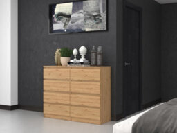 M8 120 Malwa Chest Of Drawers Artisan Oak - thumbnail 6
