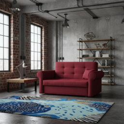 Viva Ii Sofa Bed Sleeping Function Storage Hydrophobic Fabric 148 85 98 Cm Red - thumbnail 2
