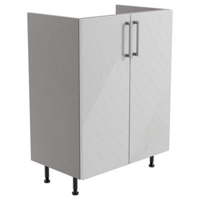 Ennis Gloss Light Grey Modern Freestanding Bathroom & Wet Room Base Unit (W)595mm (H)820mm - image 1