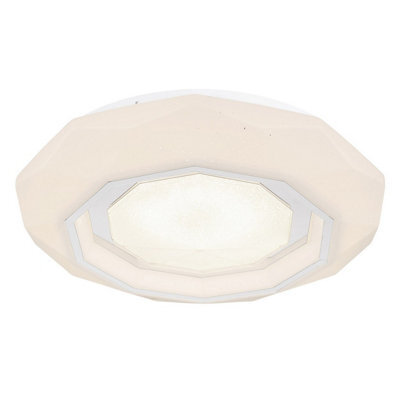 Luminosa Lighting Luminosa Hokki Flush Ceiling Light White Matt Led Dimmable 2700-6500K Remote Control - image 1