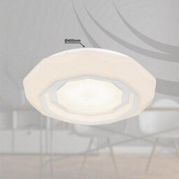 Luminosa Lighting Luminosa Hokki Flush Ceiling Light White Matt Led Dimmable 2700-6500K Remote Control - thumbnail 7