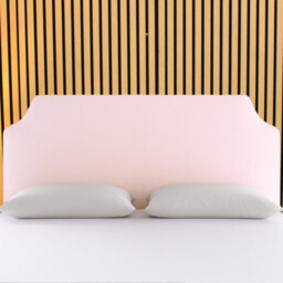 "Urban Textures - Renza Luxury 20"" High Velvet Fabric Upholstered Headboard - Pink"