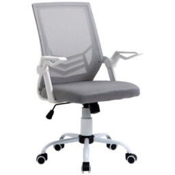Vinsetto Mesh Swivel Office Chair Task Computer Chair W/ Lumbar Support, Grey - thumbnail 2