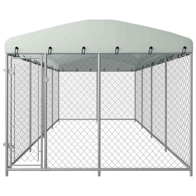Berkfield Durable Outdoor Dog Kennel With Roof 8X4X2.3 M - image 1