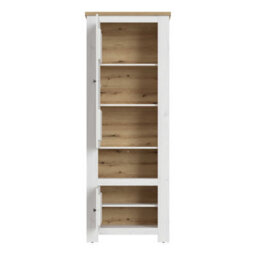 Wyld Haus Tipsyfern Tall 2-Door White Cabinet With Natural Oak Accent 2000mm - thumbnail 4