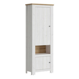 Wyld Haus Tipsyfern Tall 2-Door White Cabinet With Natural Oak Accent 2000mm - thumbnail 3