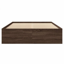 Berkfield Bed Frame Without Mattress Brown Oak 120X200 Cm Engineered Wood - thumbnail 5