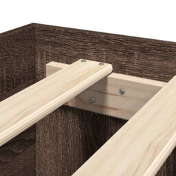 Berkfield Bed Frame Without Mattress Brown Oak 120X200 Cm Engineered Wood - thumbnail 8