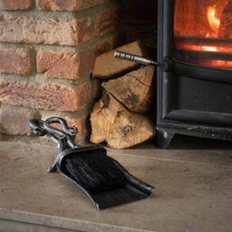 Silver  Brushed  Steel  Crook  Top  Hearth  Tidy  Set - thumbnail 5