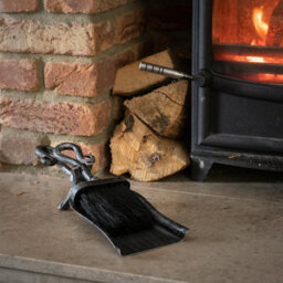 Silver  Brushed  Steel  Crook  Top  Hearth  Tidy  Set - thumbnail 3